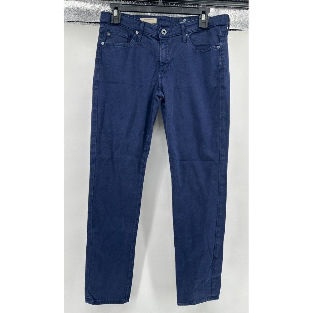AG Adriano Goldschmied Stevie Ankle Slim Straight Leg Jeans Women's 29R Blue